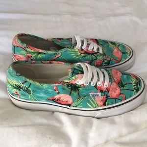 Flamingo Print Vans Sneakers